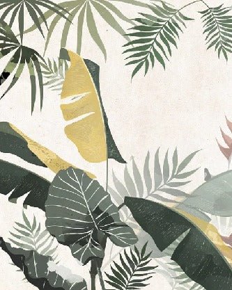Carta da parati personalizzata giallo-verde