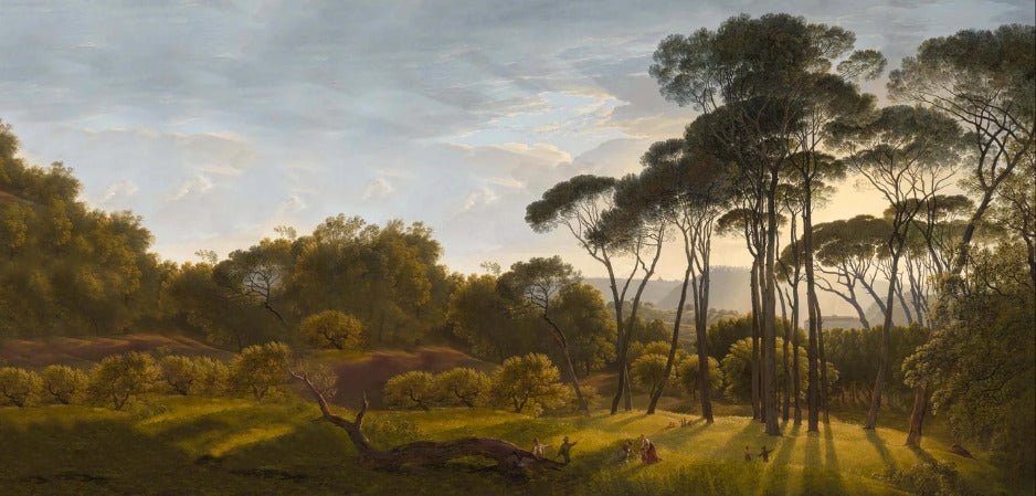 Carta da parati con paesaggio storico italiano