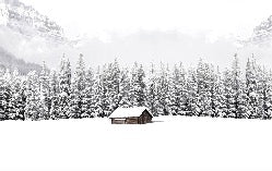 Carta da parati panoramica per chalet di montagna