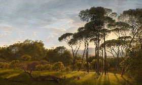 Carta da parati con paesaggio storico italiano