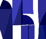 Carta da parati blu in stile Memphis