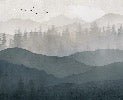 Carta da parati panoramica della natura in bianco e nero