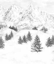 Papier peint montagne sommets de Chamonix, XXL, tendance