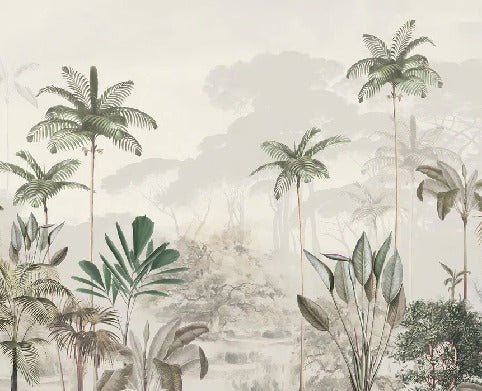 Carta da parati panoramica della giungla Green Eden