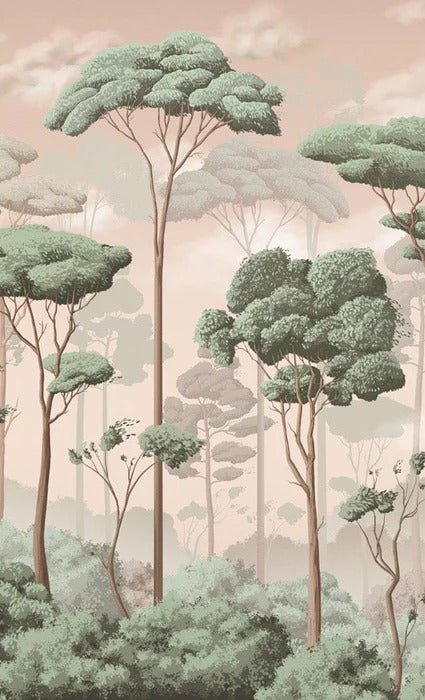 Voluttuoso gelsomino foresta di pini carta da parati panoramica
