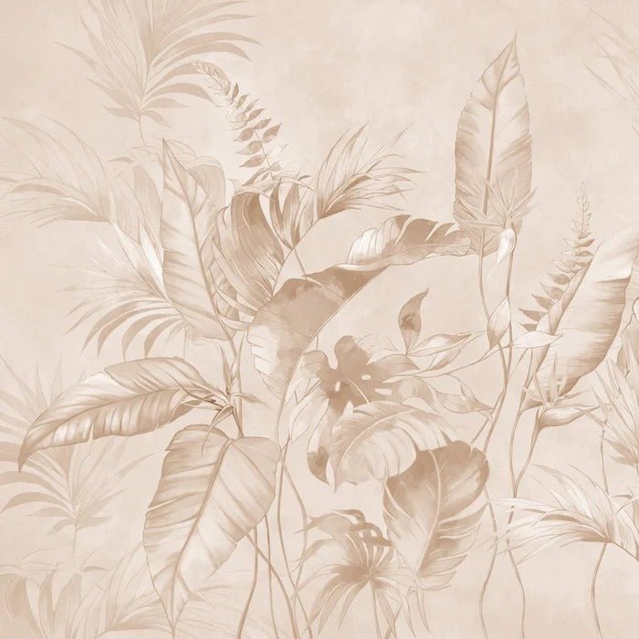Elegante carta da parati della giungla polverosa