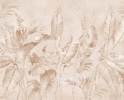 Elegante carta da parati della giungla polverosa