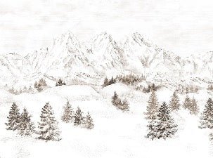 Papier peint montagne massif des Alpes, XXL, tendance