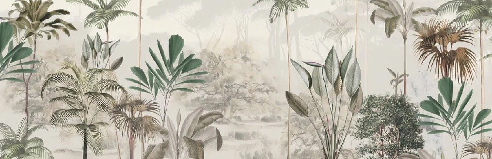Carta da parati panoramica della giungla Green Eden