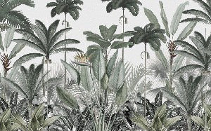 Carta da parati panoramica con albero della giungla