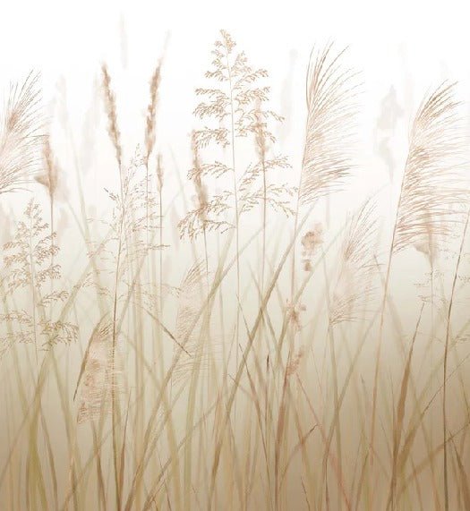 Carta da parati con fiori di campo di grano