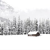 Carta da parati panoramica per chalet di montagna