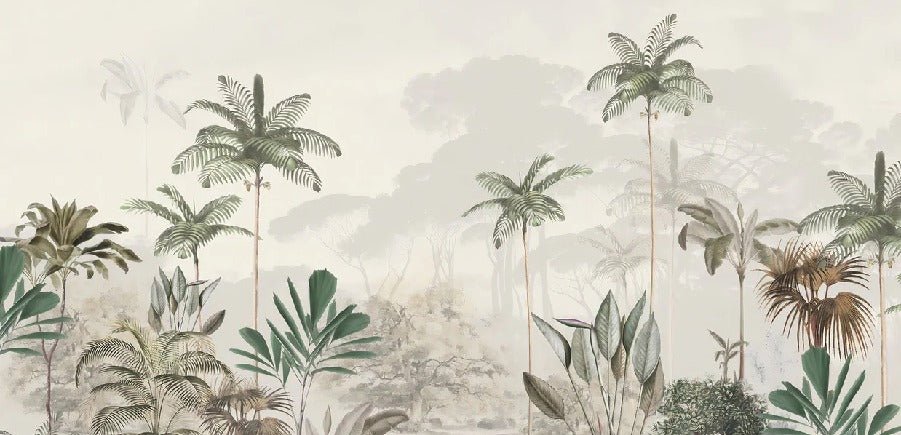 Carta da parati panoramica della giungla Green Eden