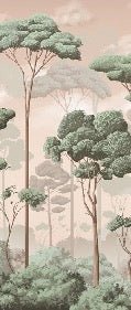 Voluttuoso gelsomino foresta di pini carta da parati panoramica