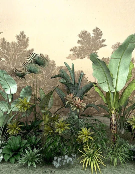Carta da parati per toilette Jungle trend indonesia