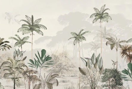 Carta da parati panoramica della giungla Green Eden