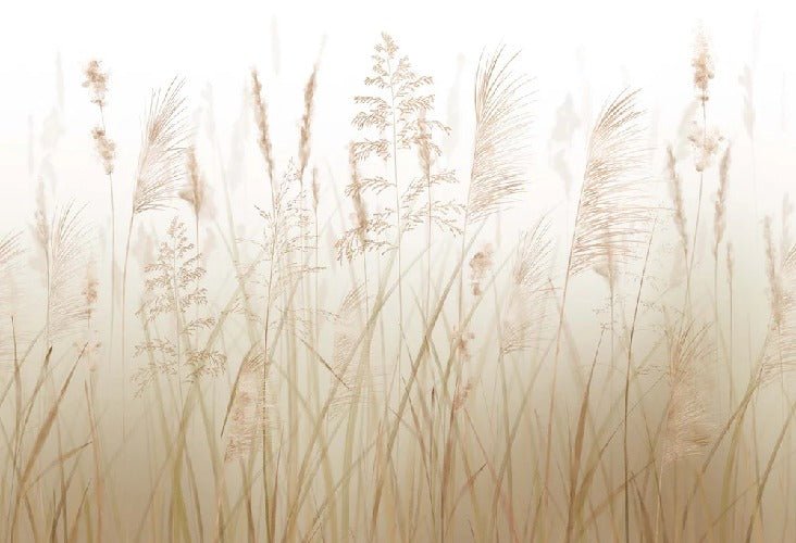 Carta da parati con fiori di campo di grano