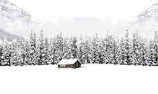 Carta da parati panoramica per chalet di montagna
