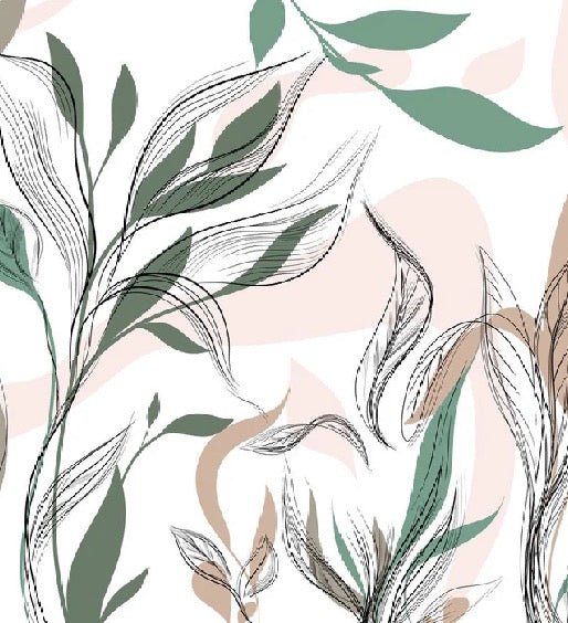 Papier peint panoramique fleur graphique, XXL, tendance