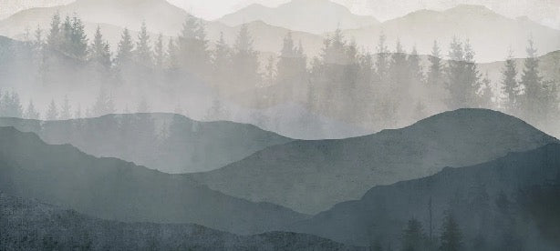 Carta da parati panoramica della natura in bianco e nero