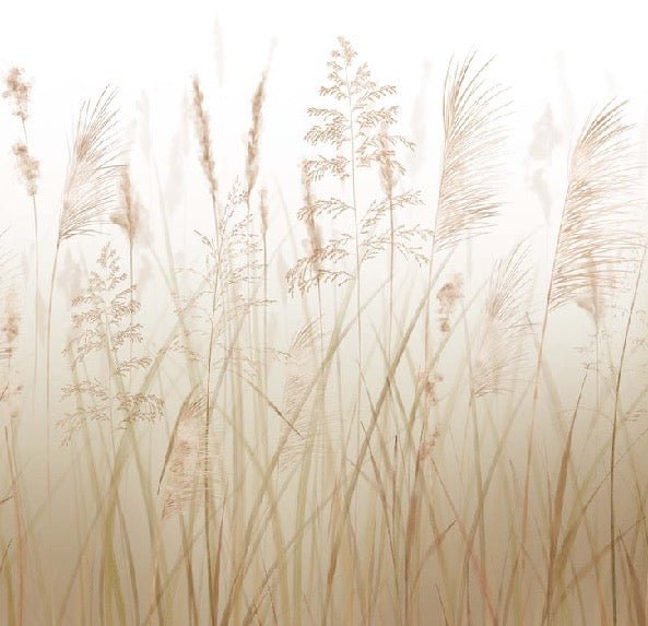 Carta da parati con fiori di campo di grano