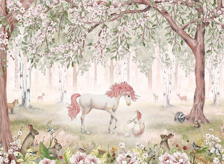 Ragazza fata unicorno carta da parati