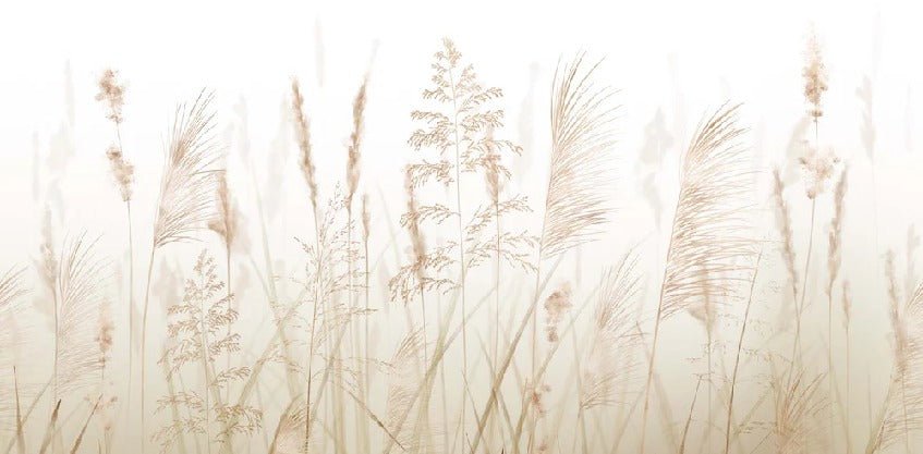 Carta da parati con fiori di campo di grano