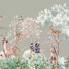 Carta da parati per la cameretta dei bambini Magic nature sage