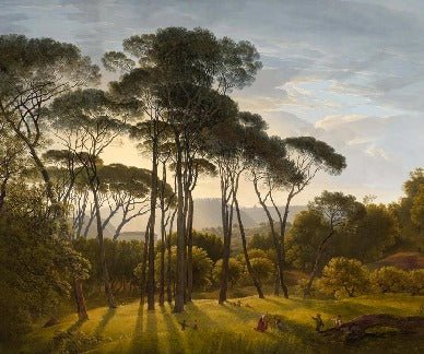 Carta da parati con paesaggio storico italiano
