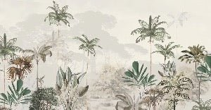 Carta da parati panoramica della giungla Green Eden