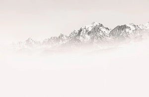 Carta da parati del Monte Bianco, mattina nebbiosa