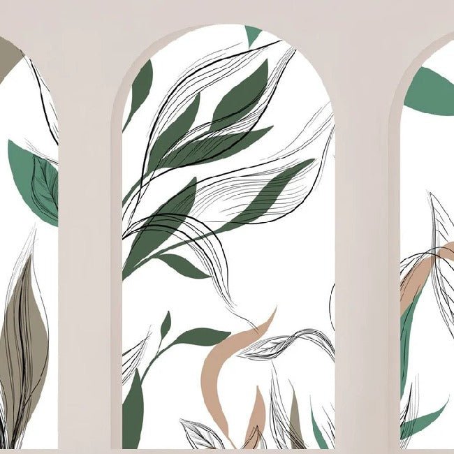Carta da parati flora architettonica