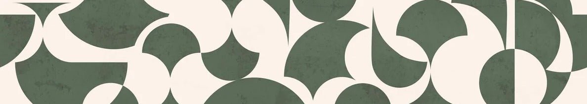 Papier peint rétro forme graphique vert, XXL, tendance