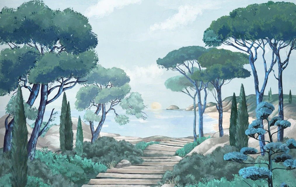 Papier peint balade dans les calanques, XXL, tendance