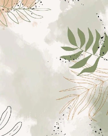 Papier peint panoramique aquarelle végétale, XXL, tendance