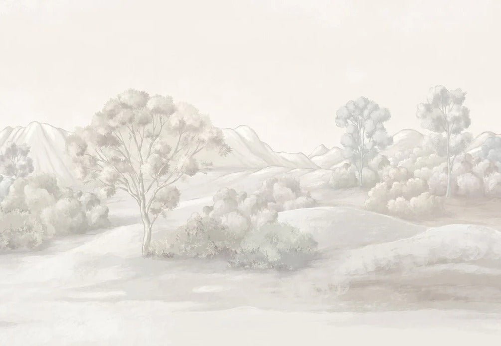 Papier peint paysage poétique sépia, XXL, tendance