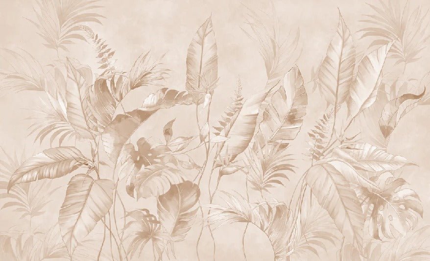 Elegante carta da parati della giungla polverosa