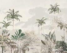 Carta da parati panoramica della giungla Green Eden