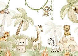 Carta da parati animale Savannah e morbidezza