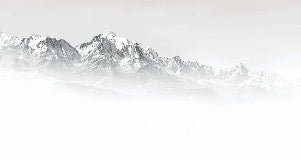Papier peint Mont Blanc dans la brume noir et blanc, XXL, tendance
