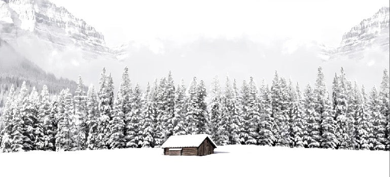 Carta da parati panoramica per chalet di montagna