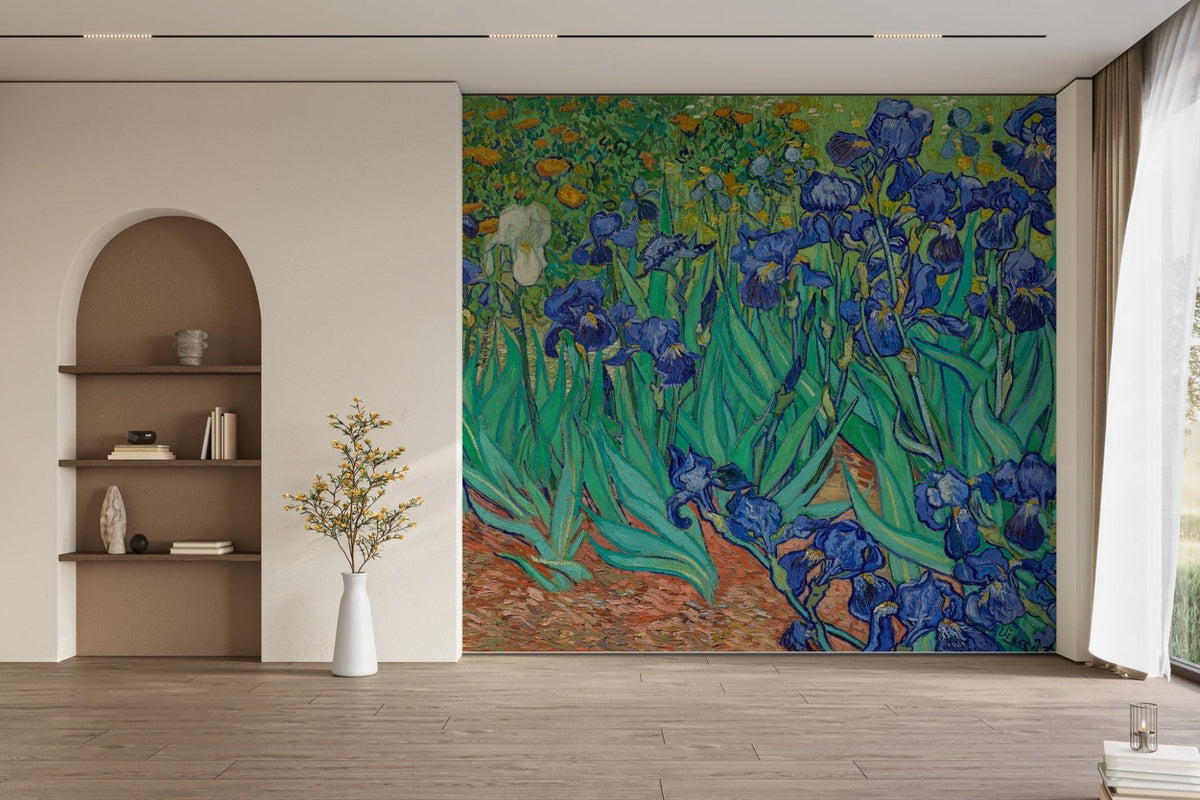 Carta da parati con fiori di iris