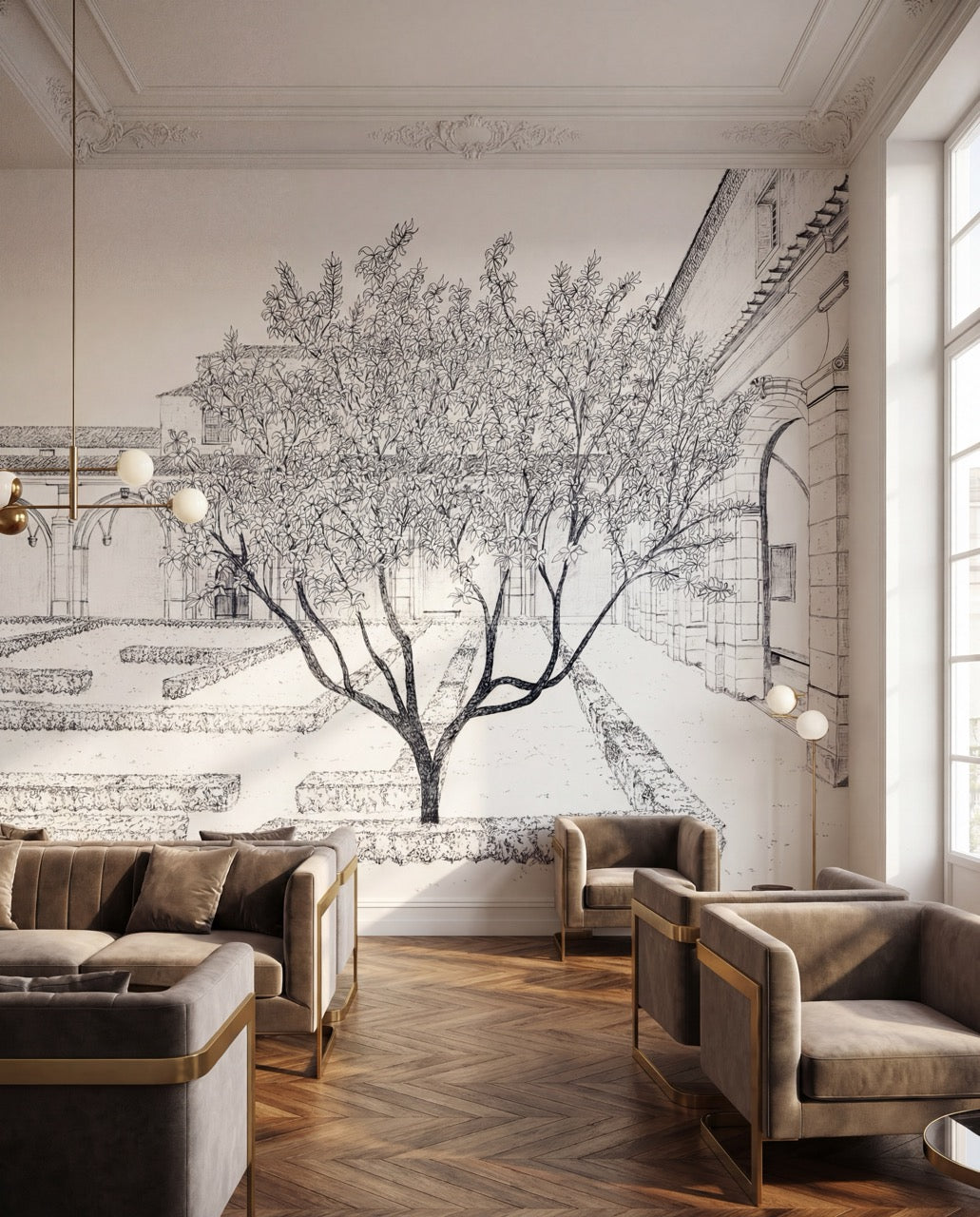 Sfondo panoramico della giungla pittoresca