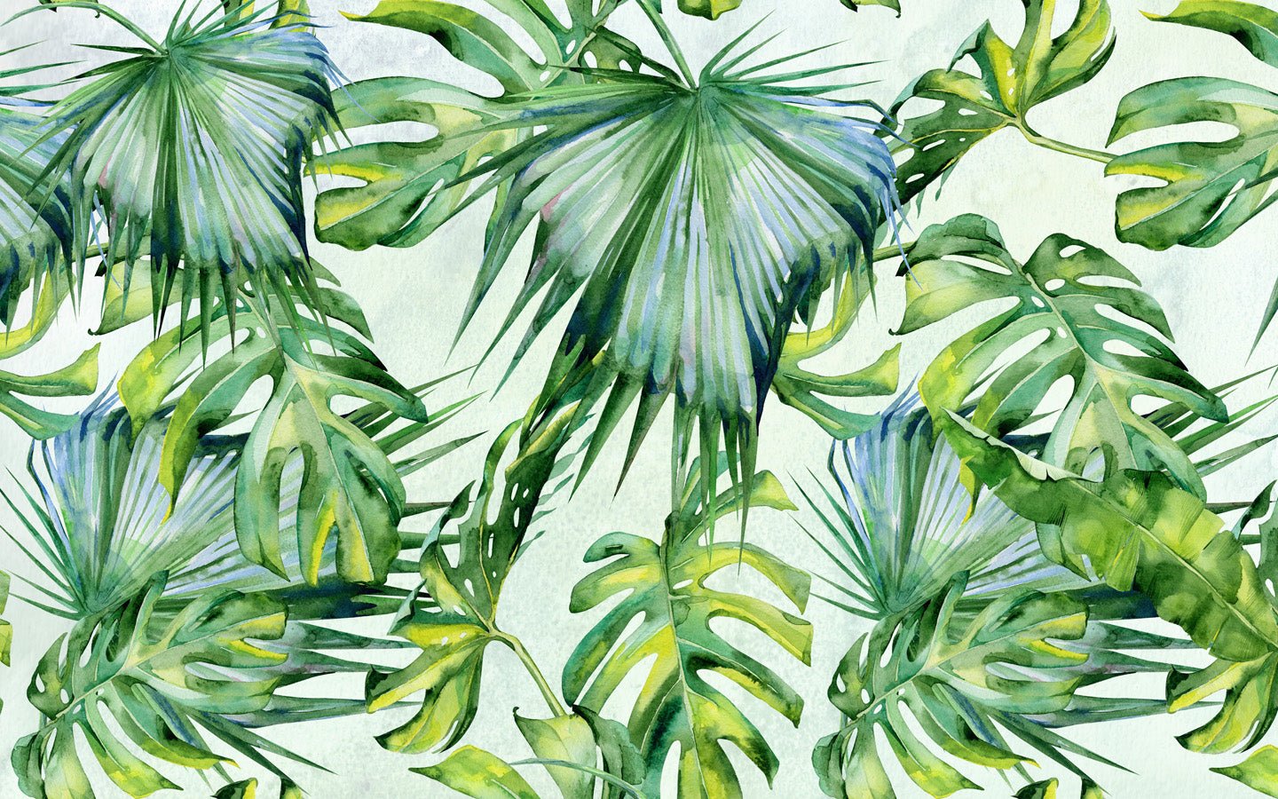 Papier peint toilette Feuillages Verts, mural concept, tendance