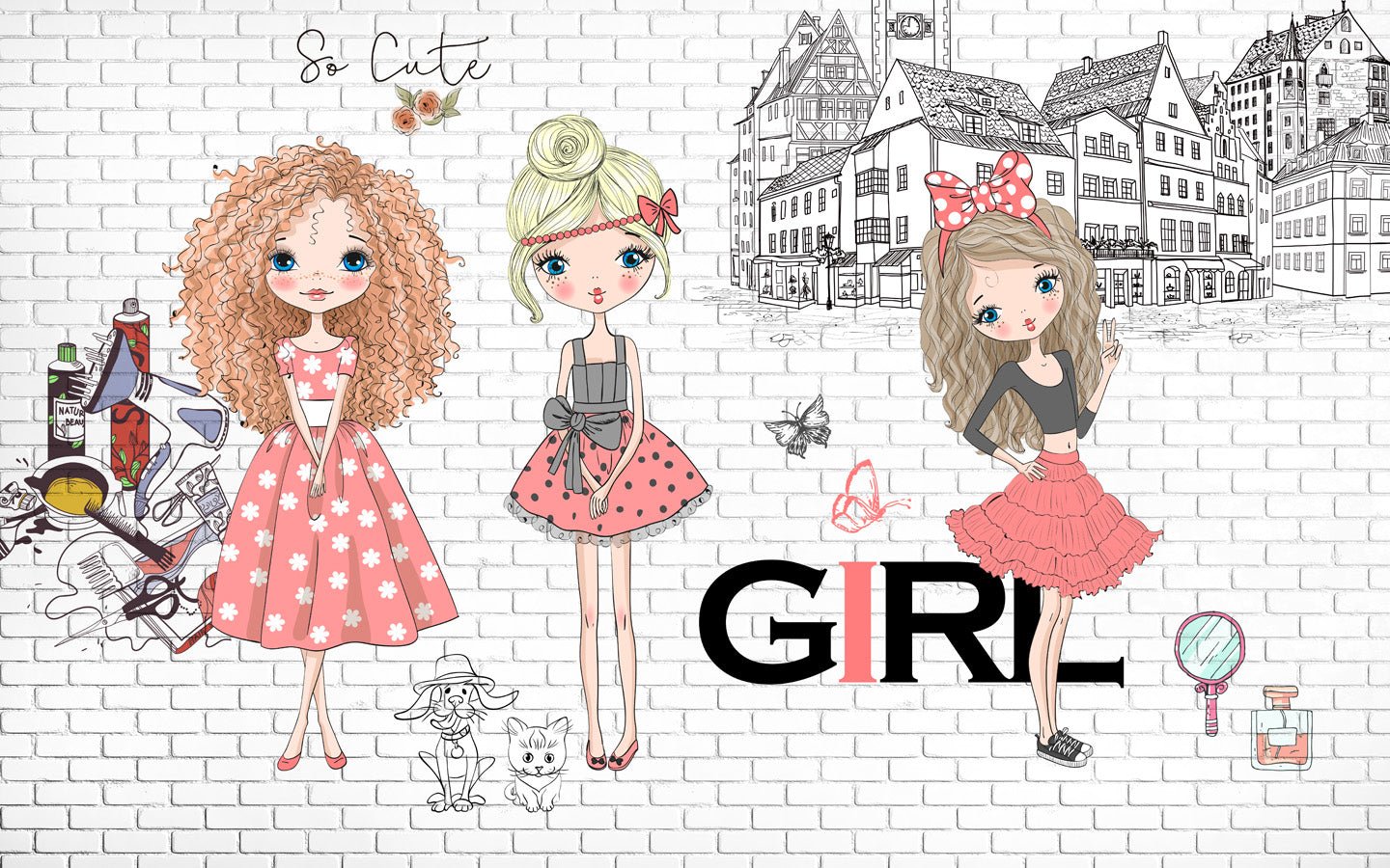 Papier peint Fun & Girly, mural concept, tendance