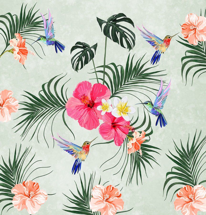 Papier peint Jungle & Flying Bird, mural concept, tendance