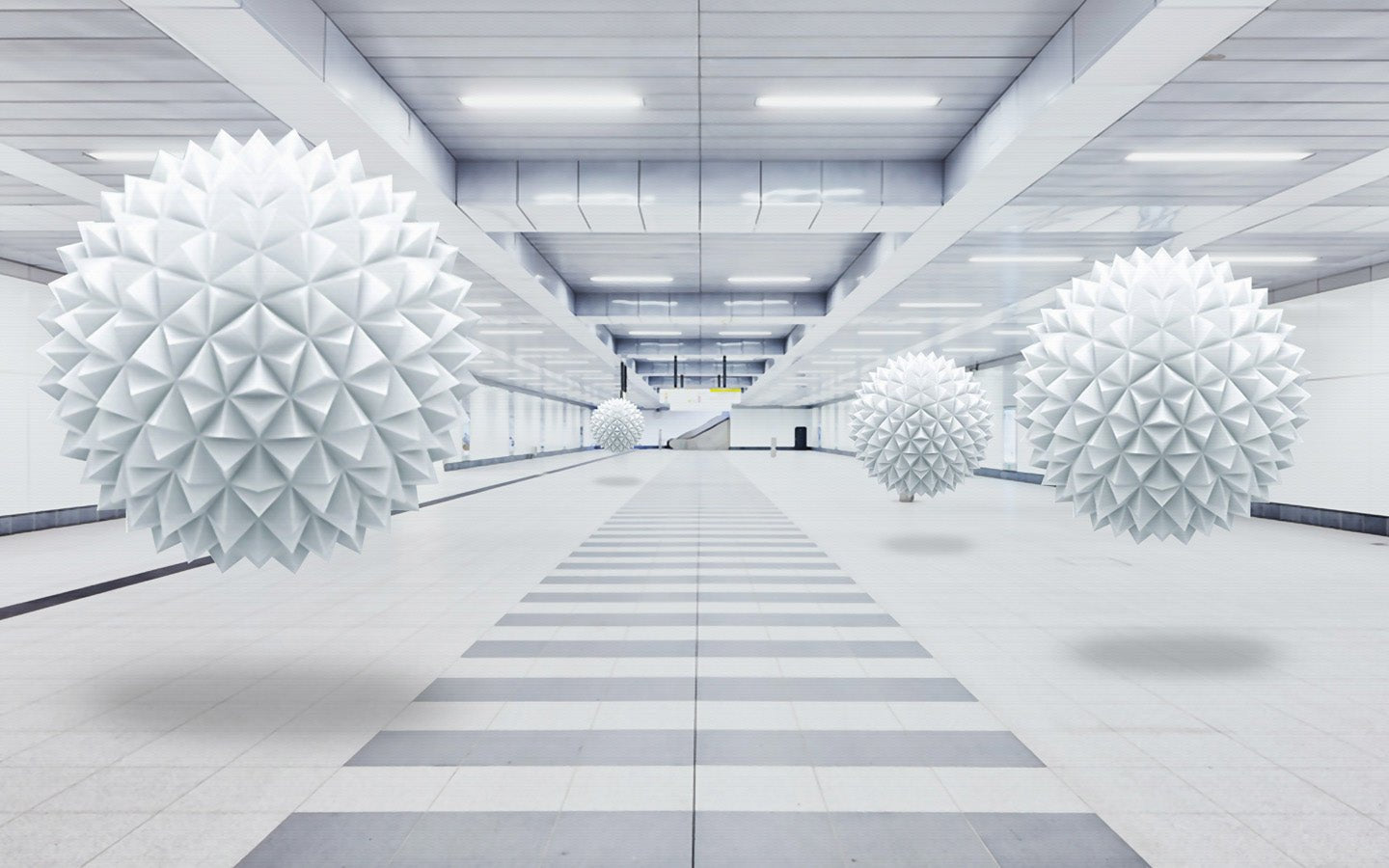 Papier peint Trompe l'oeil 3D tendance in the air, mural concept, tendance