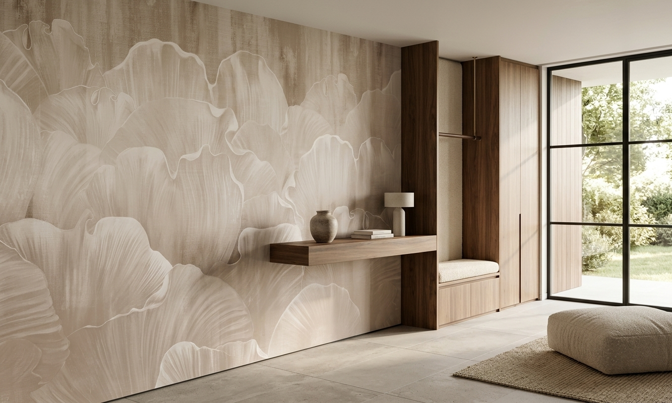 Papier peint pétales  - Floral moderne - Muralconcept