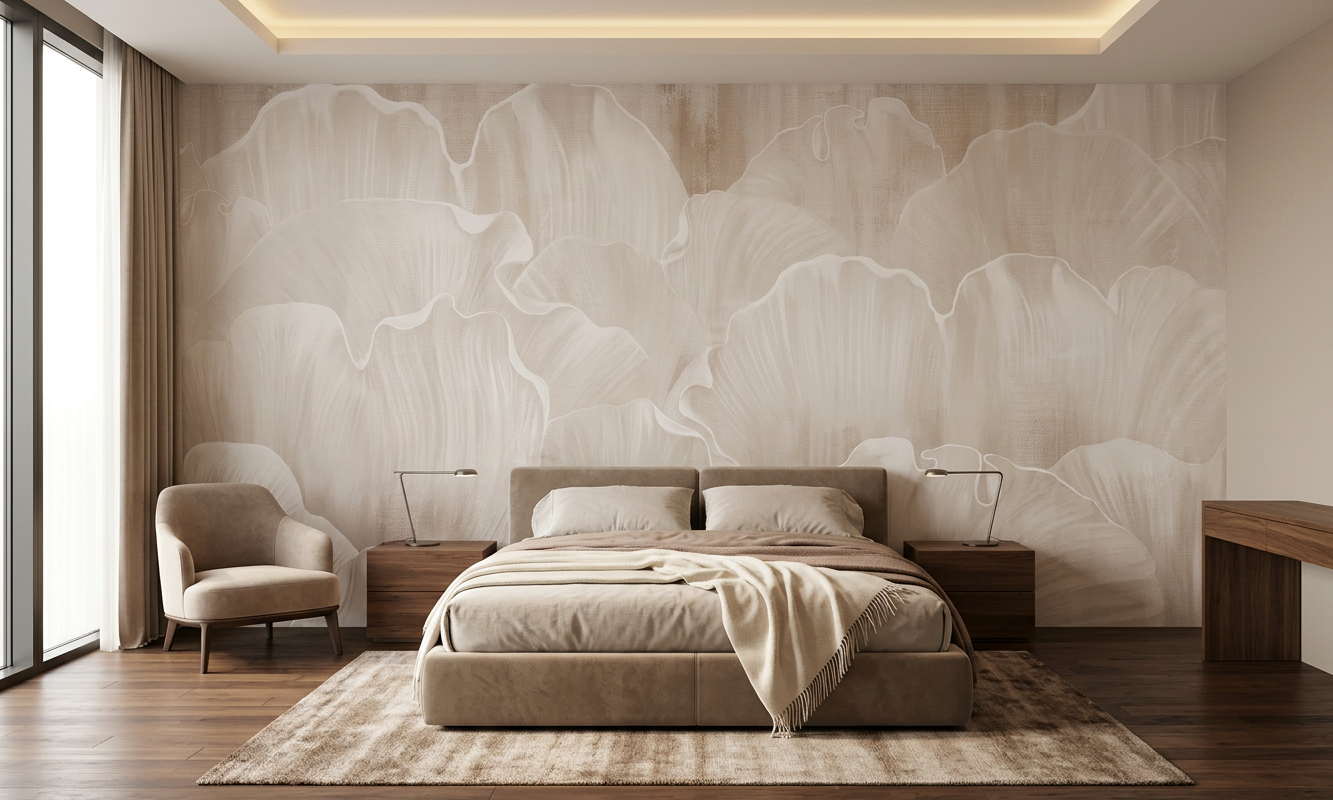 Papier peint pétales  - Floral moderne - Muralconcept