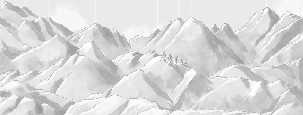 Carta da parati grigia Massif des Écrins